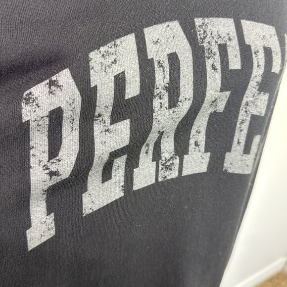 Perfectwhitetee Women's Oversized M French Terry Sweatshirt Black EUC - Picture 7 of 14